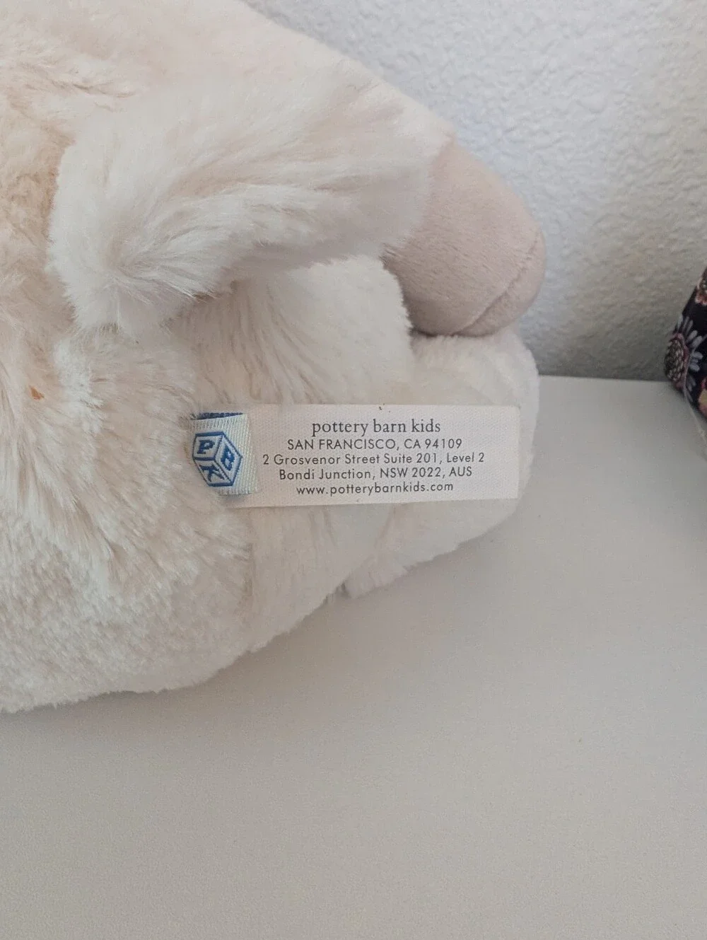 Pottery Barn Kids Cream and Tan Plush Lamb